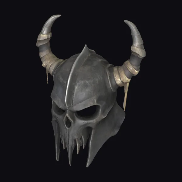 Dark Horned Skull Helmet