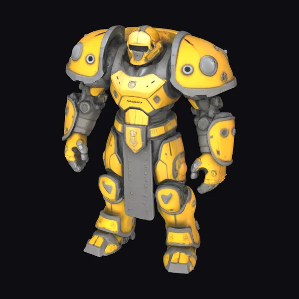 Yellow Heavy Assault Robot