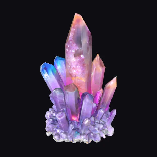 Iridescent Crystal Geode Cluster