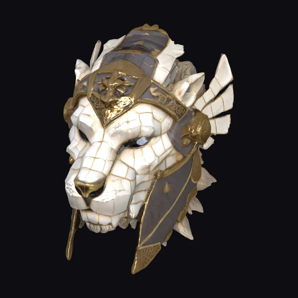Mosaic Lion Warrior Helmet
