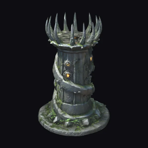 Ancient Stone Spiral Pillar