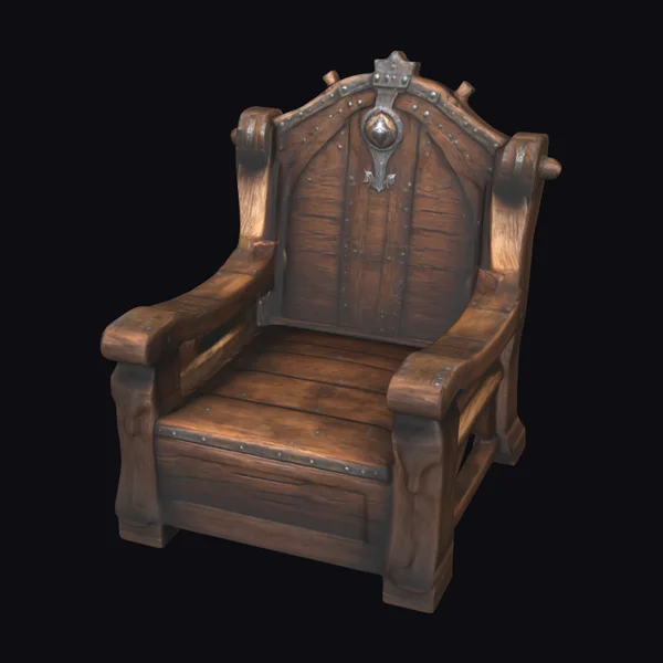 Medieval Wooden Armchair