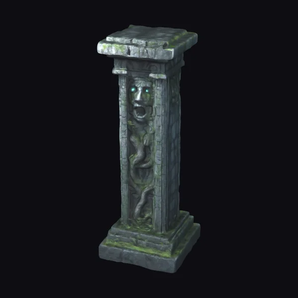 Dark Fantasy Ruins Pillar