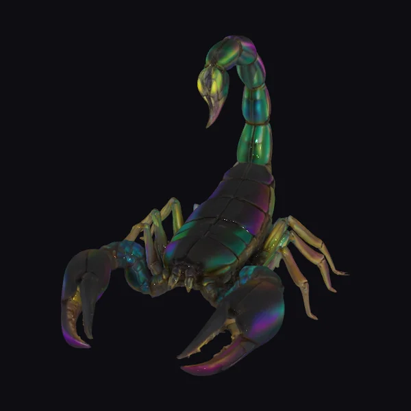 Iridescent Scorpion Sculpture