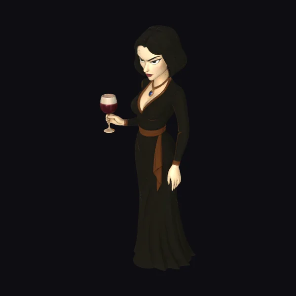 Woman with Wine Glass