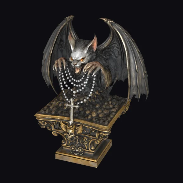 Bat with Rosary and Cross