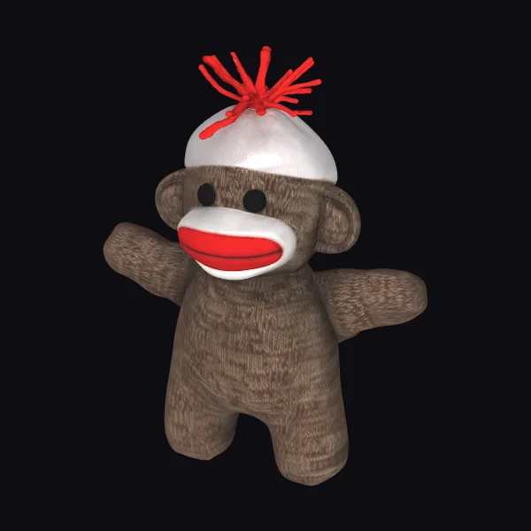 Brown Sock Monkey Toy