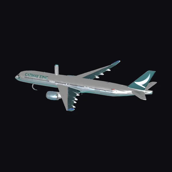 Airplane with Teal Accents