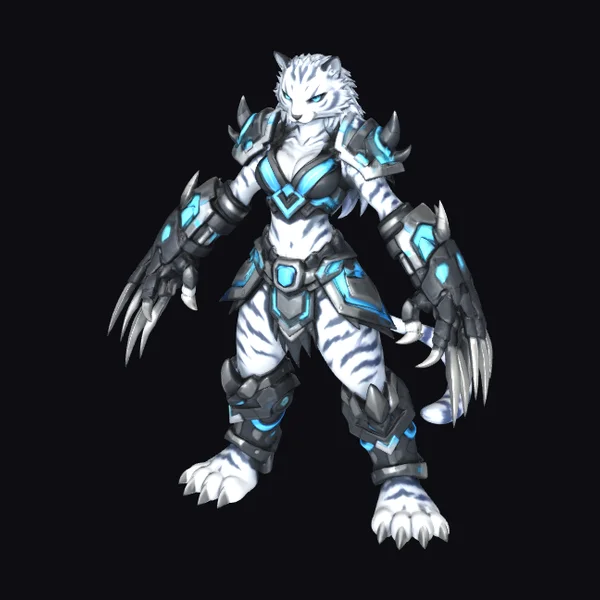 Frosted Feline Warrior