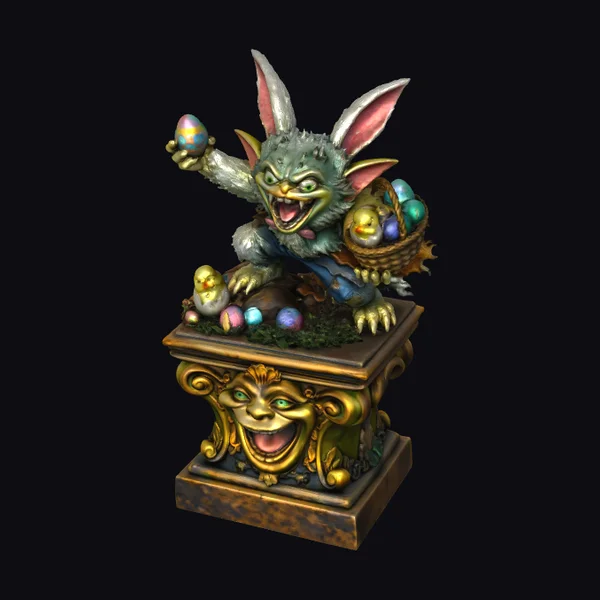 Easter Bunny Gremlin Statue