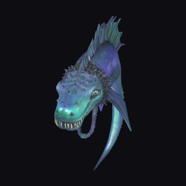 Iridescent Sea Monster Head