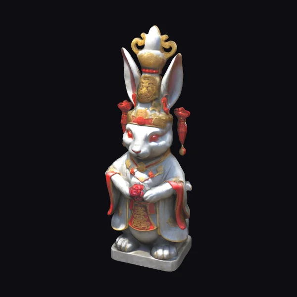 Rabbit Taoist Deity Statue
