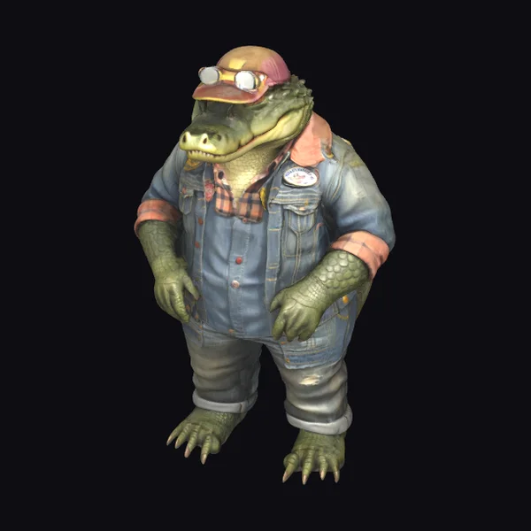 Alligator in Workwear