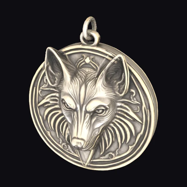 Silver Wolf Medallion