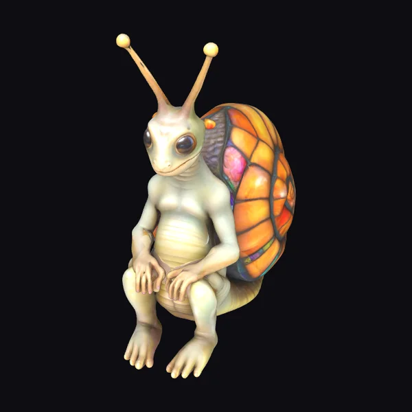 Cartoon Snail Creature