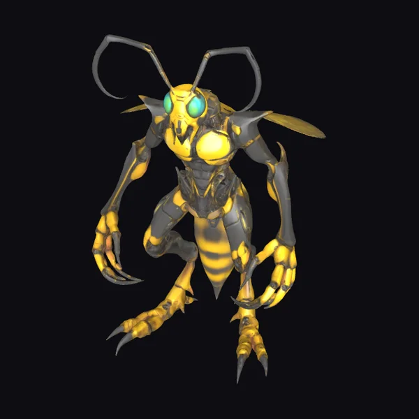 Yellow Metal Hornet Creature