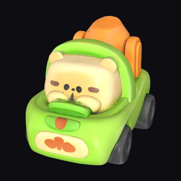 Bear on Green Wheels