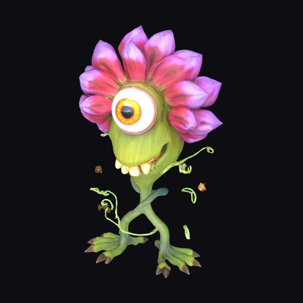Flower Monster Eyeball Creature