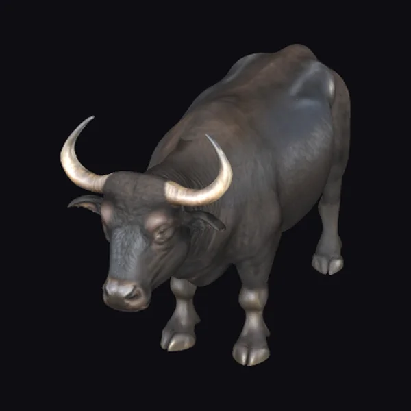 Large Dark Brown Bull