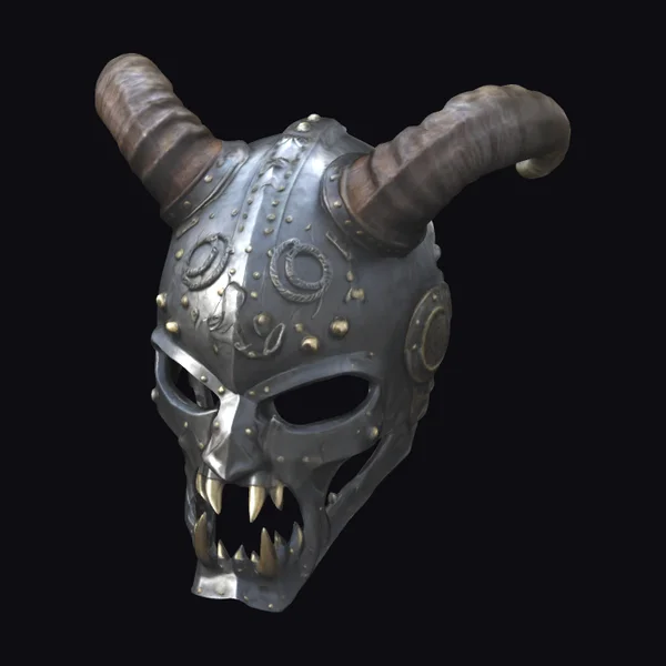 Horned Metal Helmet