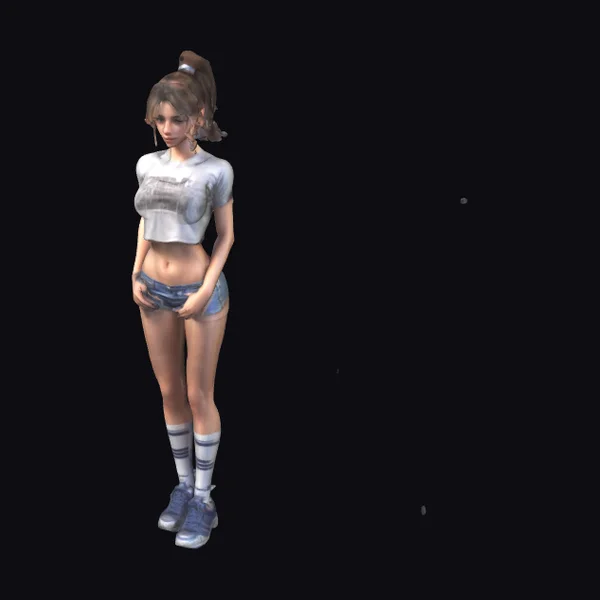 Young Woman in Skimpy Outfit