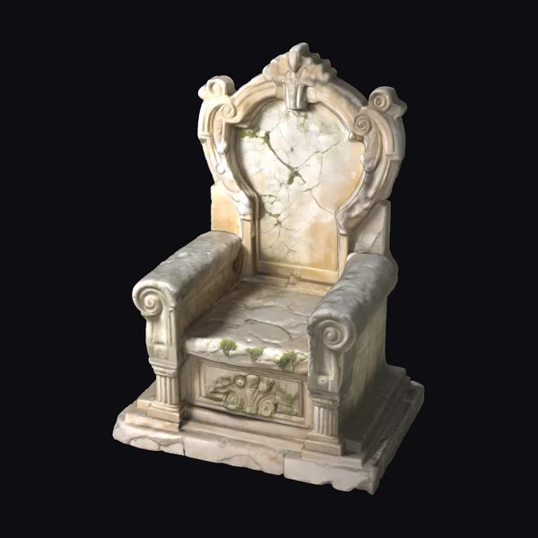 Ancient Marble Throne Ruins