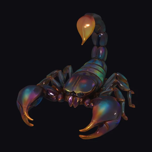 Glowing Scorpion Sculpture