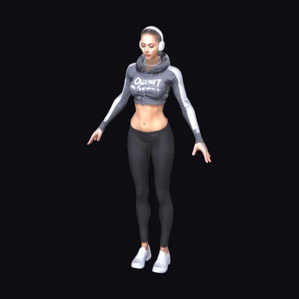 Woman Wearing Headphones