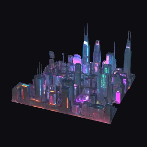 Cyberpunk City Skyline