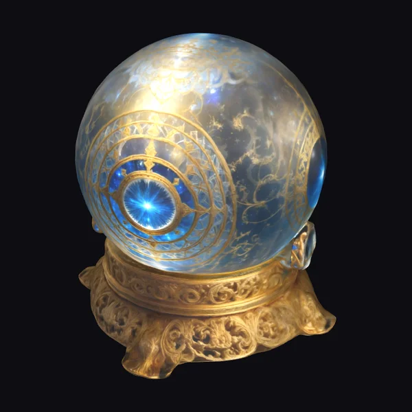 Glowing Crystal Ball Stand