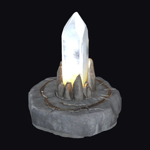 Glowing Crystal Ancient Ruins