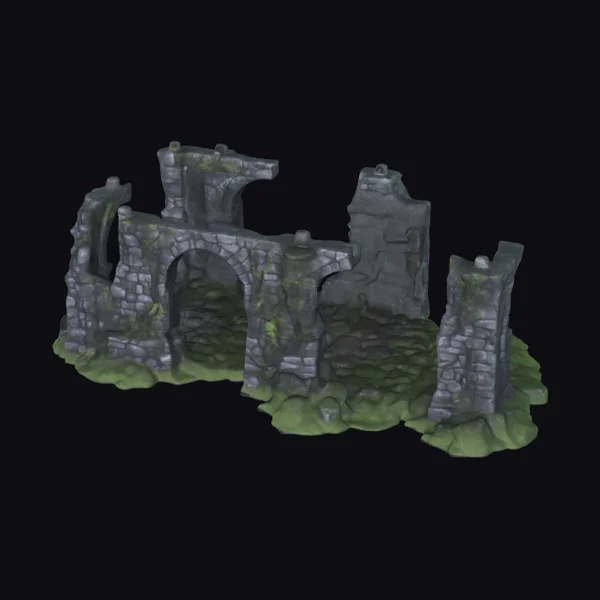 Dark Fantasy Ruined Wall