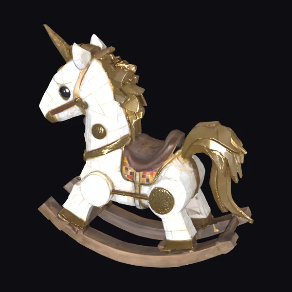 Golden Unicorn Rocker