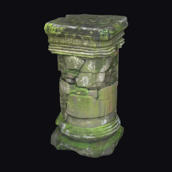Crumbling Stone Pillar