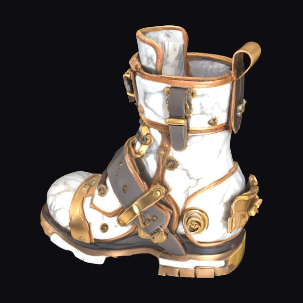 Marble Buckle Boot