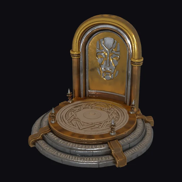 Ancient Gold Ritual Throne