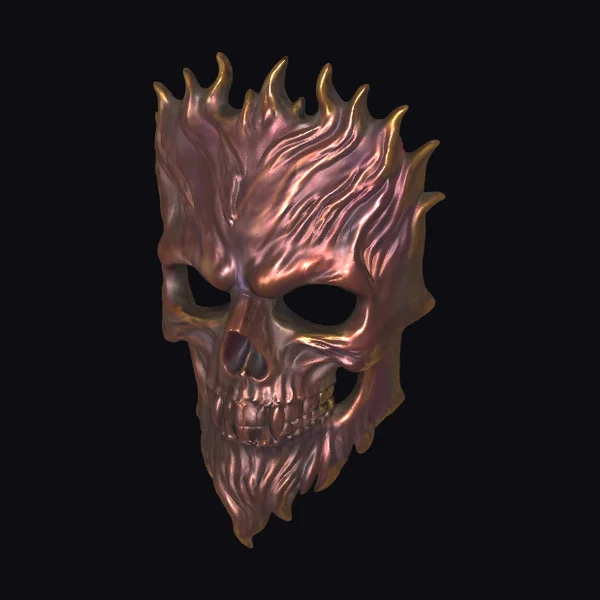 Wooden Skull Mask
