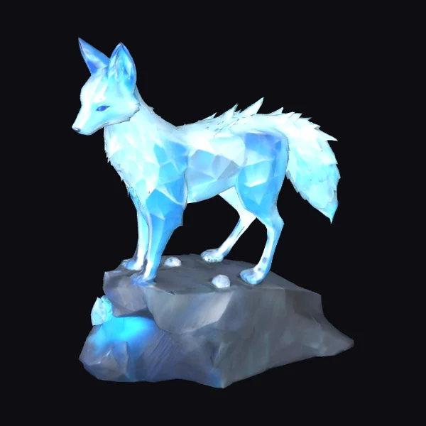 Crystal Fox Statue