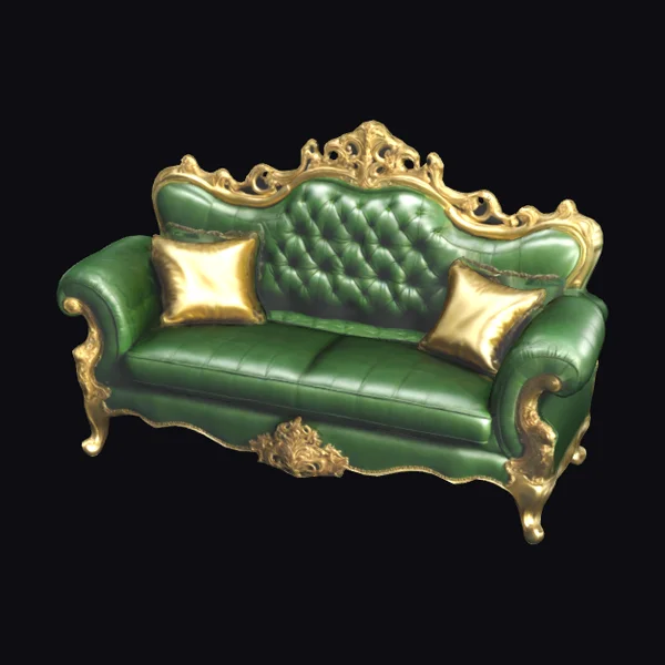 Green Baroque Sofa