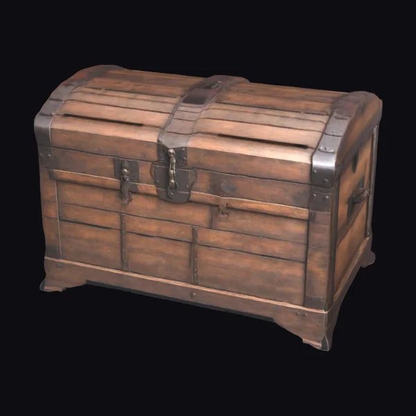 Vintage Wooden Treasure Chest