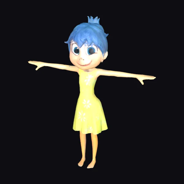 Joyful Little Girl Character