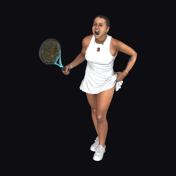 Tennis Player in White