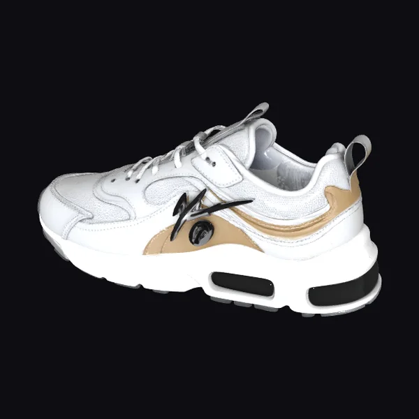 White Sneaker with Tan Accents