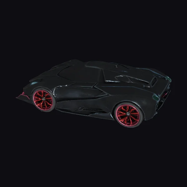 Black Futuristic Sports Car
