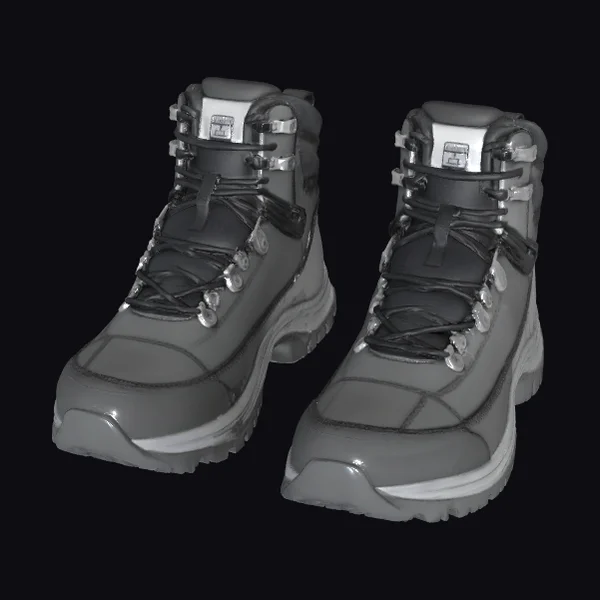 Gray Hiking Boots