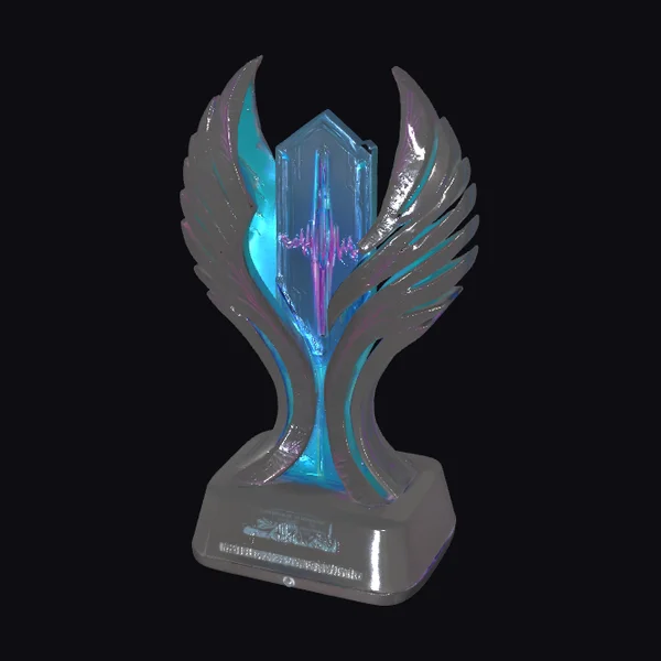 Winged Crystal Trophy