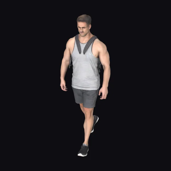 Athletic Man Walking