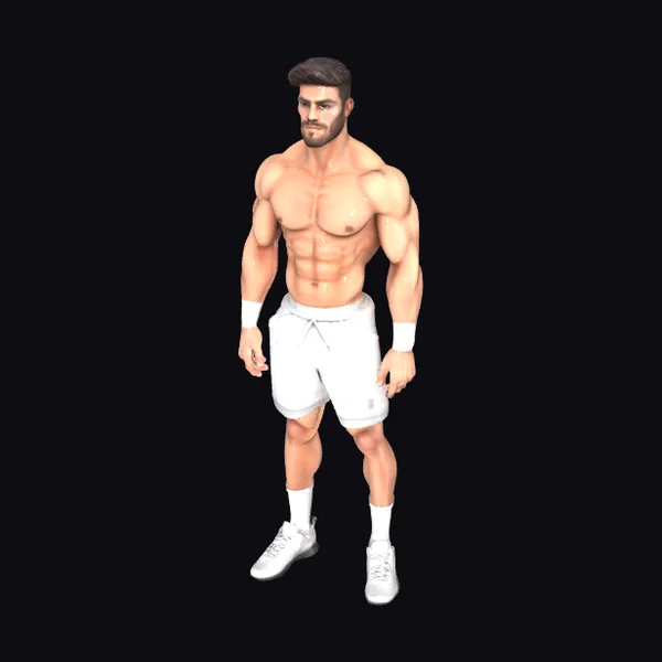 Muscular Football Player Changing