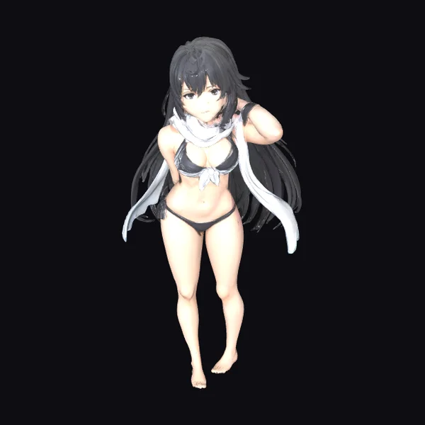 Anime Girl Swimsuit Pose