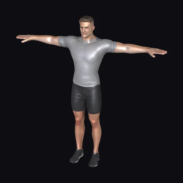 Athletic Male T-Pose